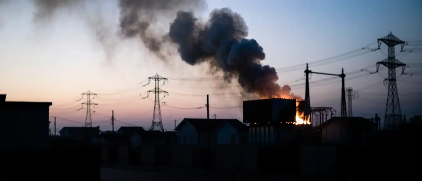 Пожар на Нерюнгринской ГЭС спровоцировал перебои с электричеством в городе Нерюнгри