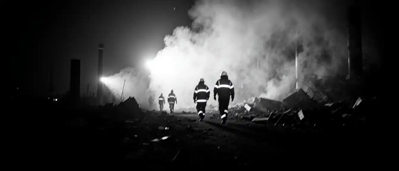 Силовики продолжают работы по обнаружению погибших в результате пожара на заводе в Кубринске