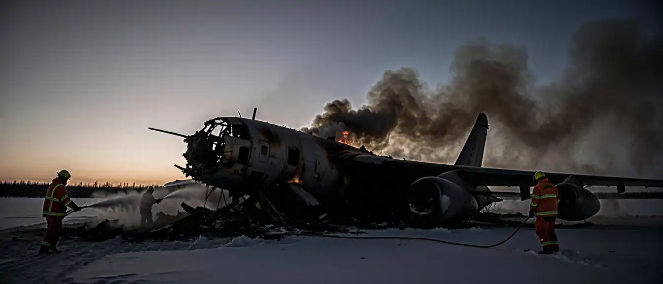 Сотрудники ГУ МЧС ликвидировали возгорание в Амурской области, возникшее после падения Ту-95