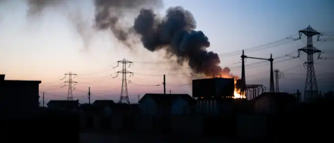 Пожар на Нерюнгринской ГЭС спровоцировал перебои с электричеством в городе Нерюнгри