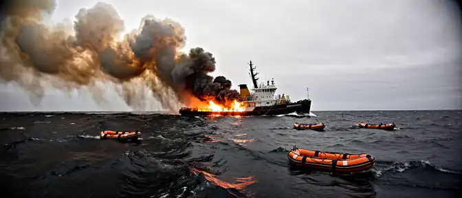 Следственный комитет России начал расследование пожара на рыболовецком судне Триумф в акватории у побережья Камчатки
