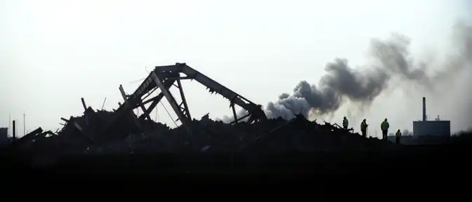 В подмосковном Краснозаводске на химическом заводе произошел крупный пожар с разрушением конструкций