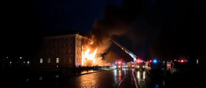 В Санкт-Петербурге ликвидировали возгорание в здании на Васильевском острове рядом с факультетом журналистики СПбГУ